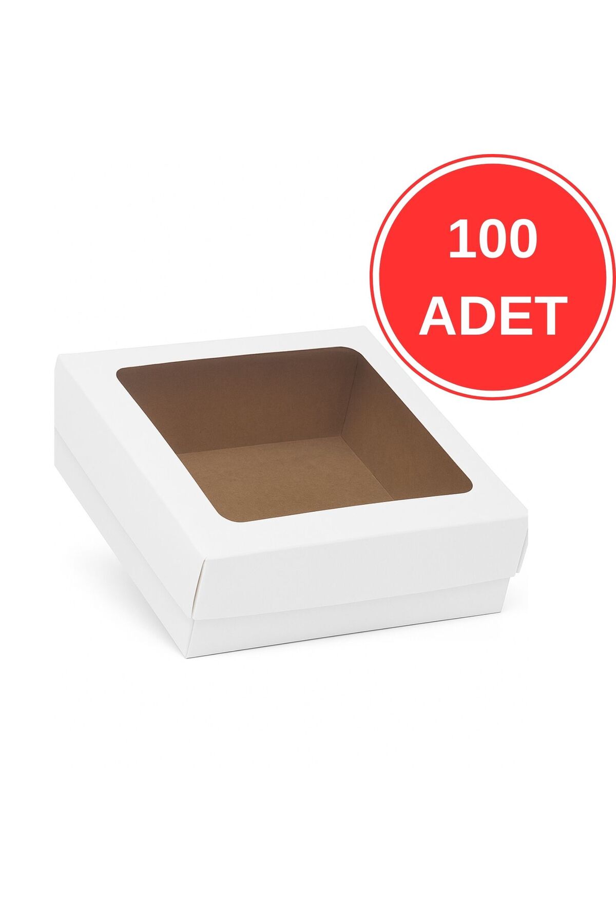 15x15x6 Asetatlı E-ticaret Kargo Kutusu-0,4 Desi-100 Adet-Beyaz