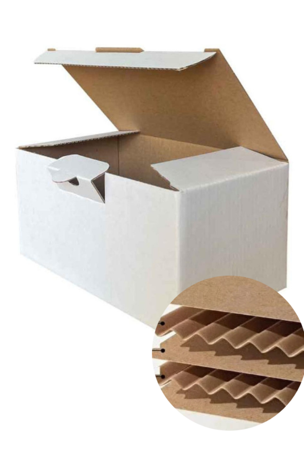 32x12x12 Cm  E-ticaret Kargo Kutusu-1,5 Desi-10 Adet-Beyaz