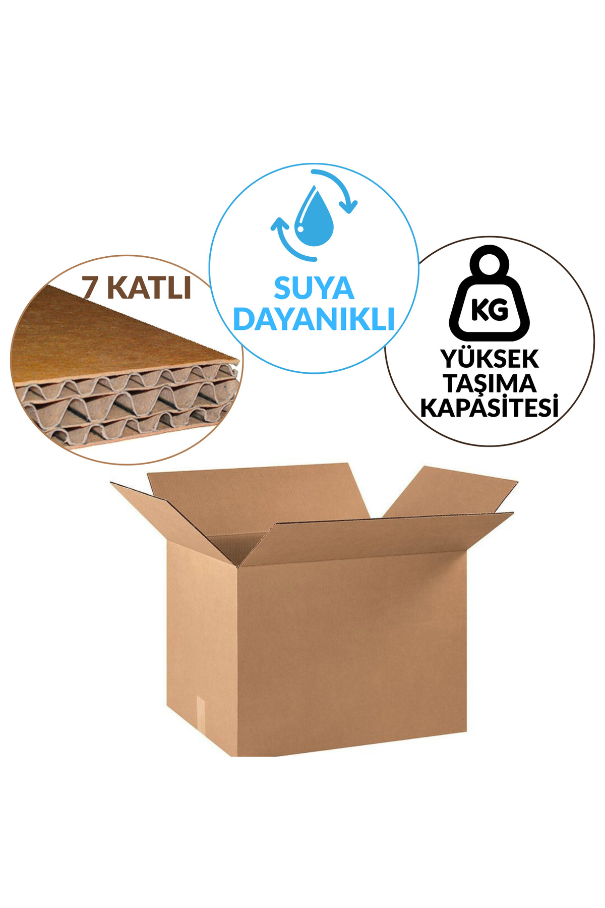 60X40X30 Triplex Koli -24 Desi-1 Adet-Kraft